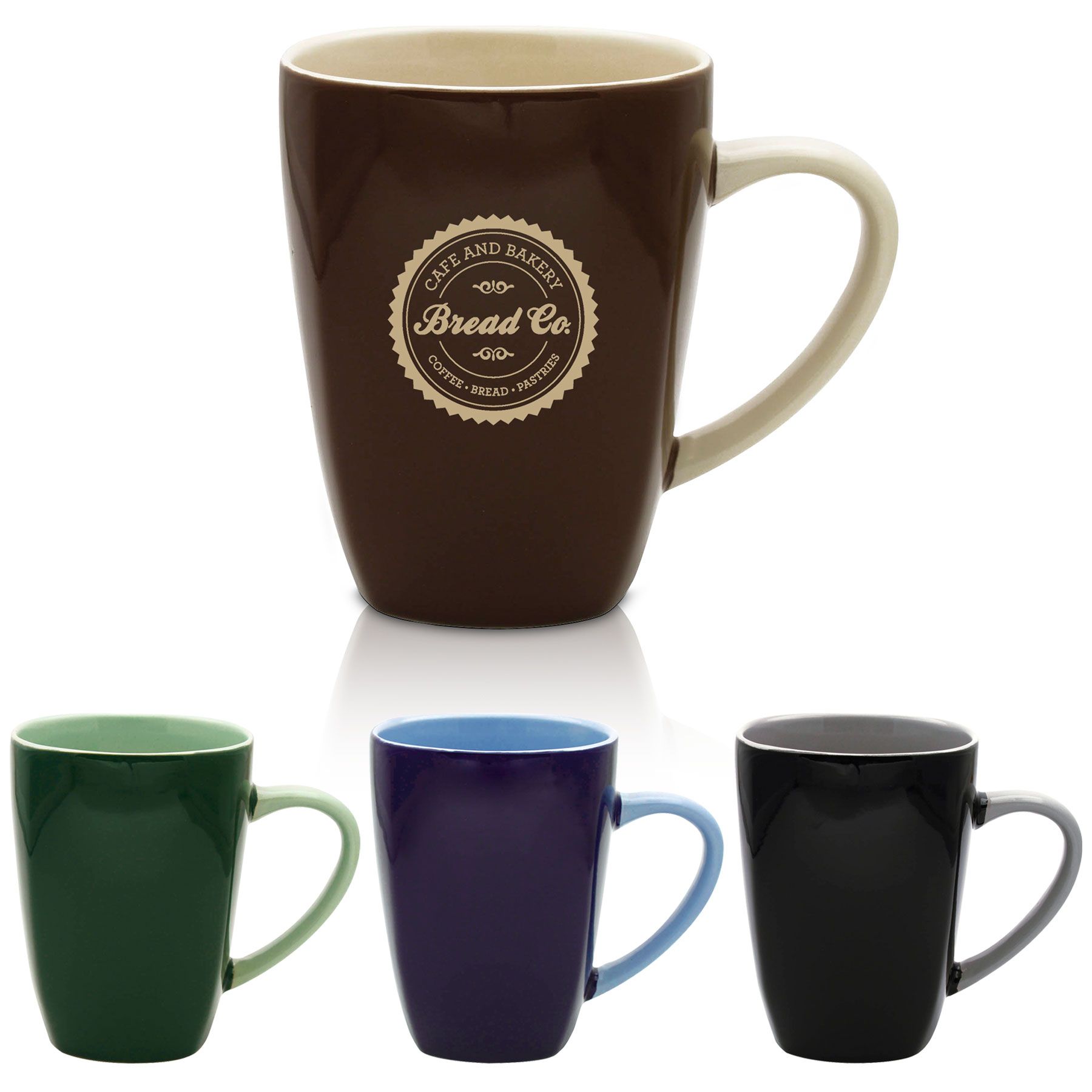 The Deluxe Quadro 17oz Ceramic Mug - Size is 4.75 high